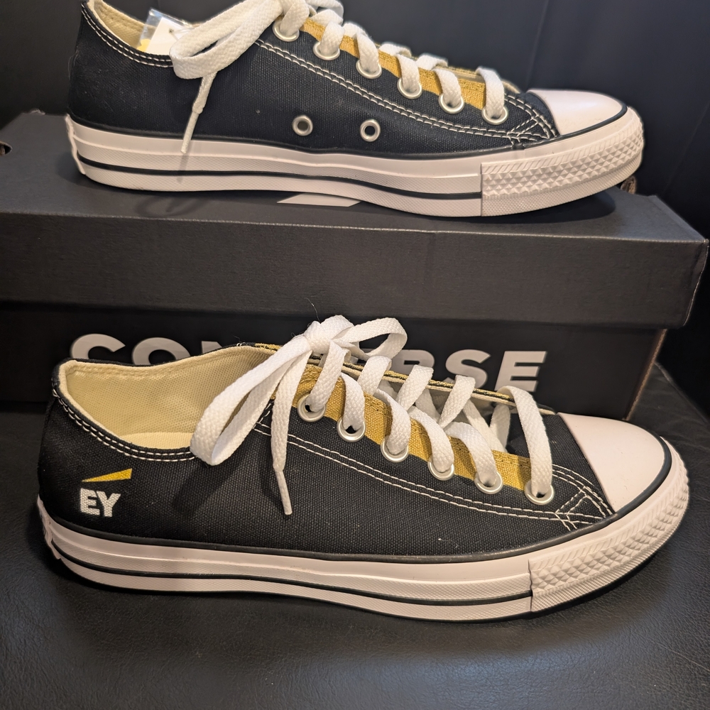 Converse All Star Chuck Taylor Sneakers EY Ernst Young Custom Low Size 6M/8W